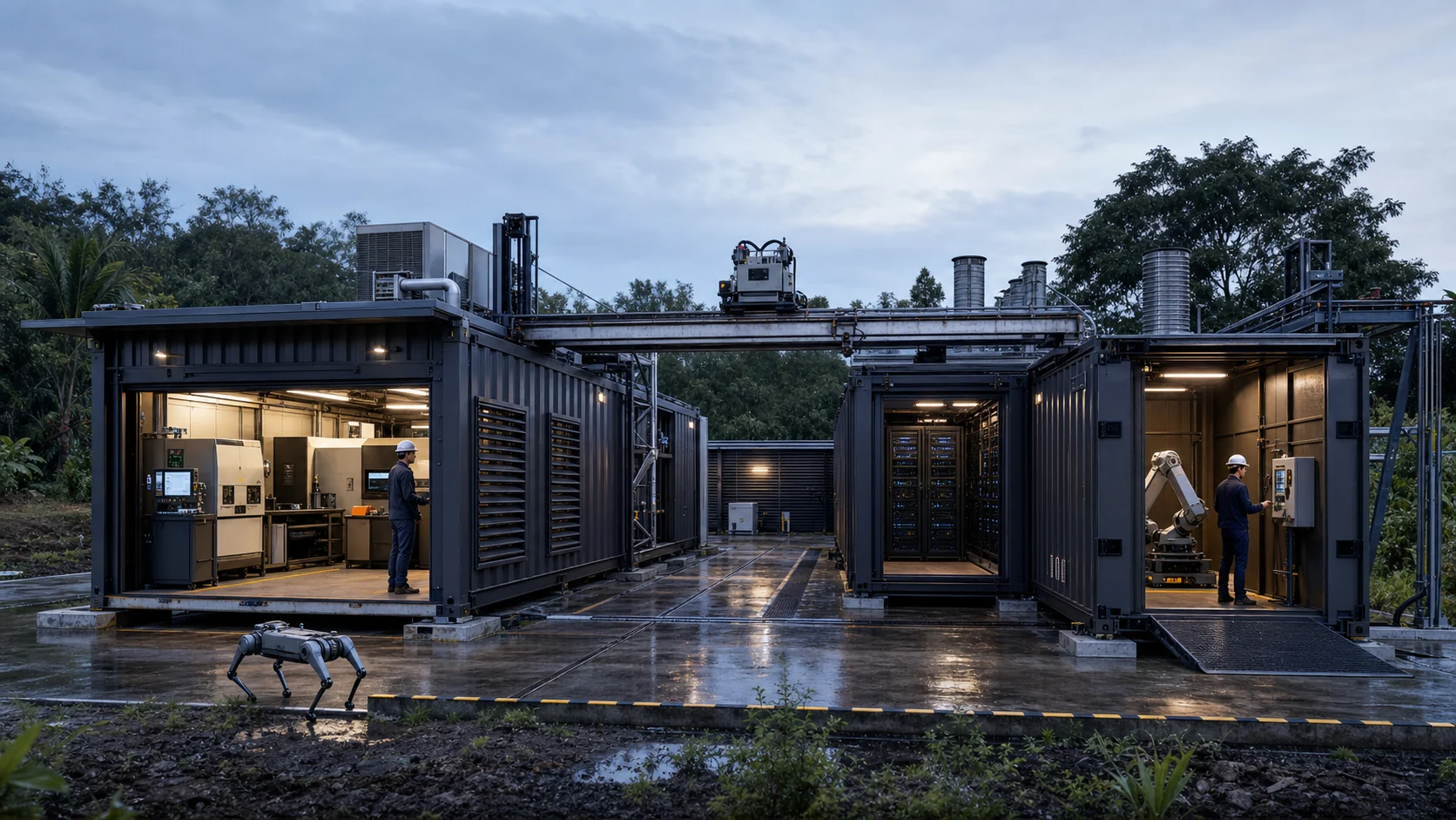 A compact physical foundry cell